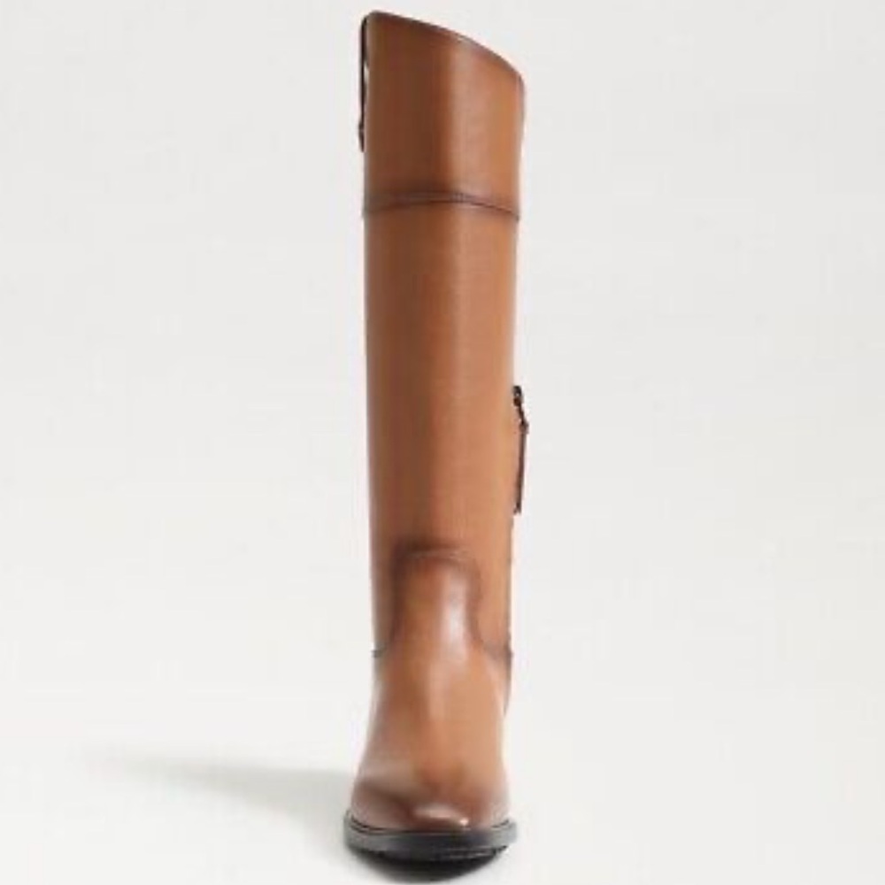 🌸SAM EDELMAN🌸 Drina Ath Whisky Almond Toe Knee High Riding Boots Size: 6 - Picture 3 of 16